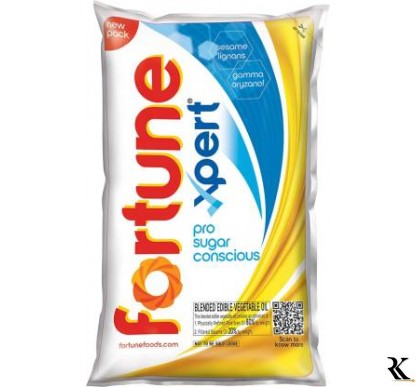 Fortune Xpert Pro Sugar Conscious Blended Oil Pouch  (1 L)