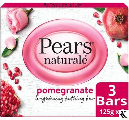 Pears Naturale Pomegranate Brightening Bathing Bar  (3 x 125 g)