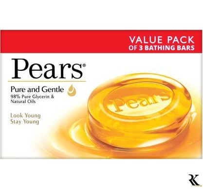 Pears Pure & Gentle Bathing Bar  (3 x 125 g)