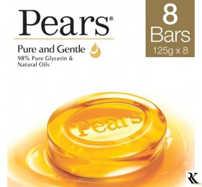 Pears Pure & Gentle Bathing Bar  (8 x 125 g)