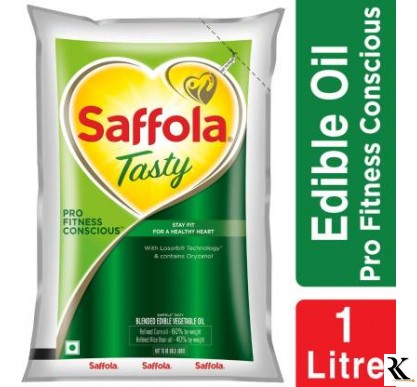 Saffola Tasty Pro Fitness Conscious Blended Oil Can  (1 L)