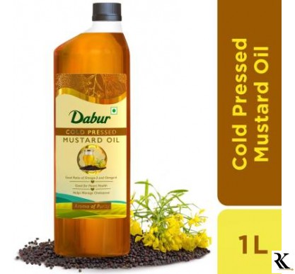 Dabur Cold Pressed Mustard Oil Plastic Bottle  (1 L)