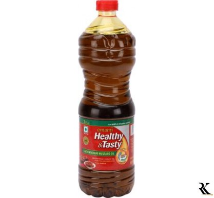 EMAMI Healthy & Tasty Kachchi Ghani Mustard Oil Plastic Bottle  (1 L)