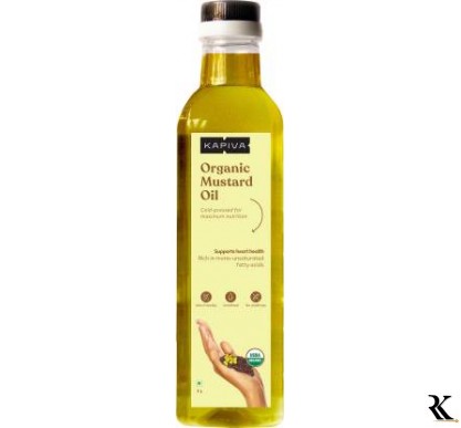 Kapiva Organic Mustard Oil (Supports Heart Health) - 1 L Mustard Oil Plastic Bottle  (1 L)