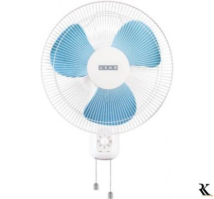 USHA Mist Air Duos 400 mm 3 Blade Wall Fan  (Blue, Pack of 1)