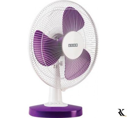 USHA MIST AIR DUOS 400 mm 1280 Blade Table Fan  (PURPLE, Pack of 1)