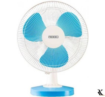USHA MIST AIR DUOS 400 mm 1280 Blade Table Fan  (BLUE, Pack of 1)