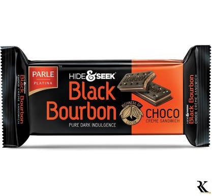 PARLE Hide & Seek Black Bourbon Choco Creme Sandwich Cream Sandwich  (100 g)