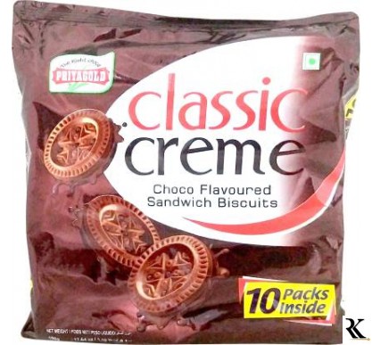 Priyagold Classic Creme Choco Flavoured Sandwich Biscuits Cream Sandwich  (400 g)