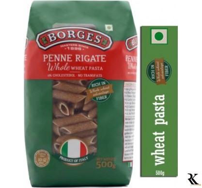 Borges Whole Wheat Penne Rigate Pasta  (500 g)