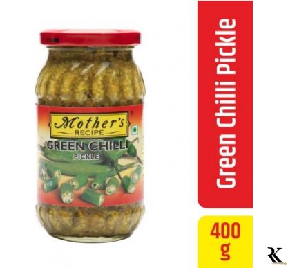 MOTHER'S RECIPE Green Chilli Pickle  (400 g)