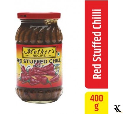 MOTHER'S RECIPE Stuffed Red Chili Pickle  (400 g)