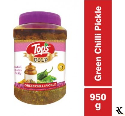 Top's Green Chilli Pickle  (950 g)