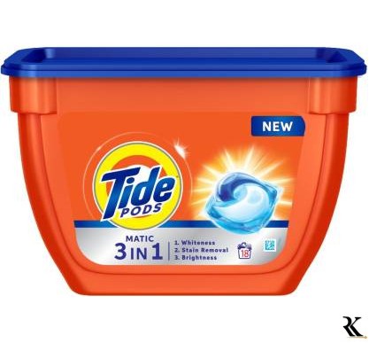Tide Matic 3in1 PODs Detergent Pack 18 count None Detergent Pod  (18 Pods)