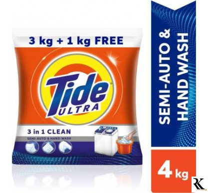 Tide Ultra 3 in 1 Clean Detergent Powder 3 kg  (1kg Extra Pack Free)